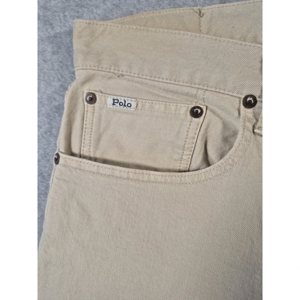 Polo Ralph Lauren Jeans Mens 36x30 Khaki Straight Fit Casual